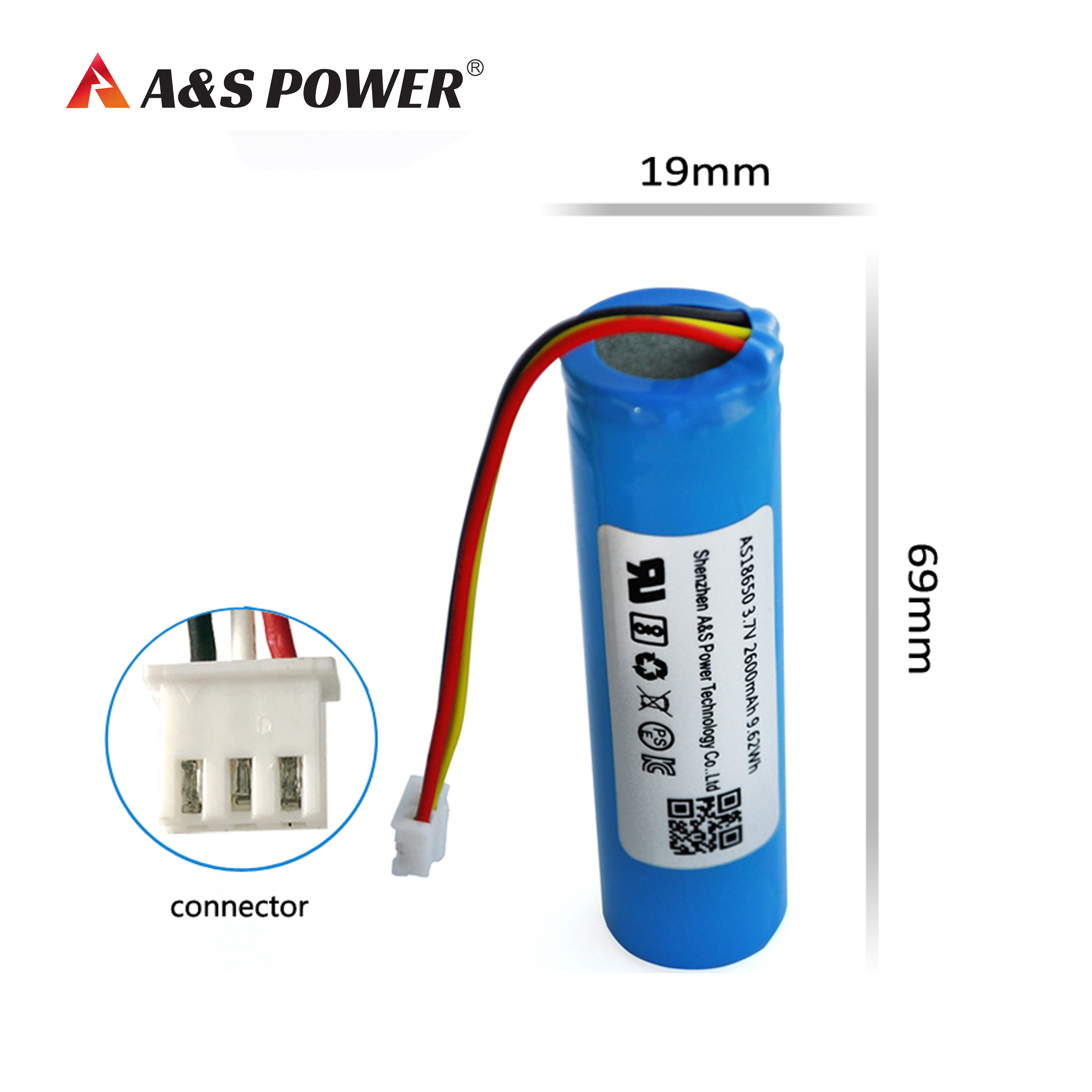 18650 3.7v 2600mAh Battery