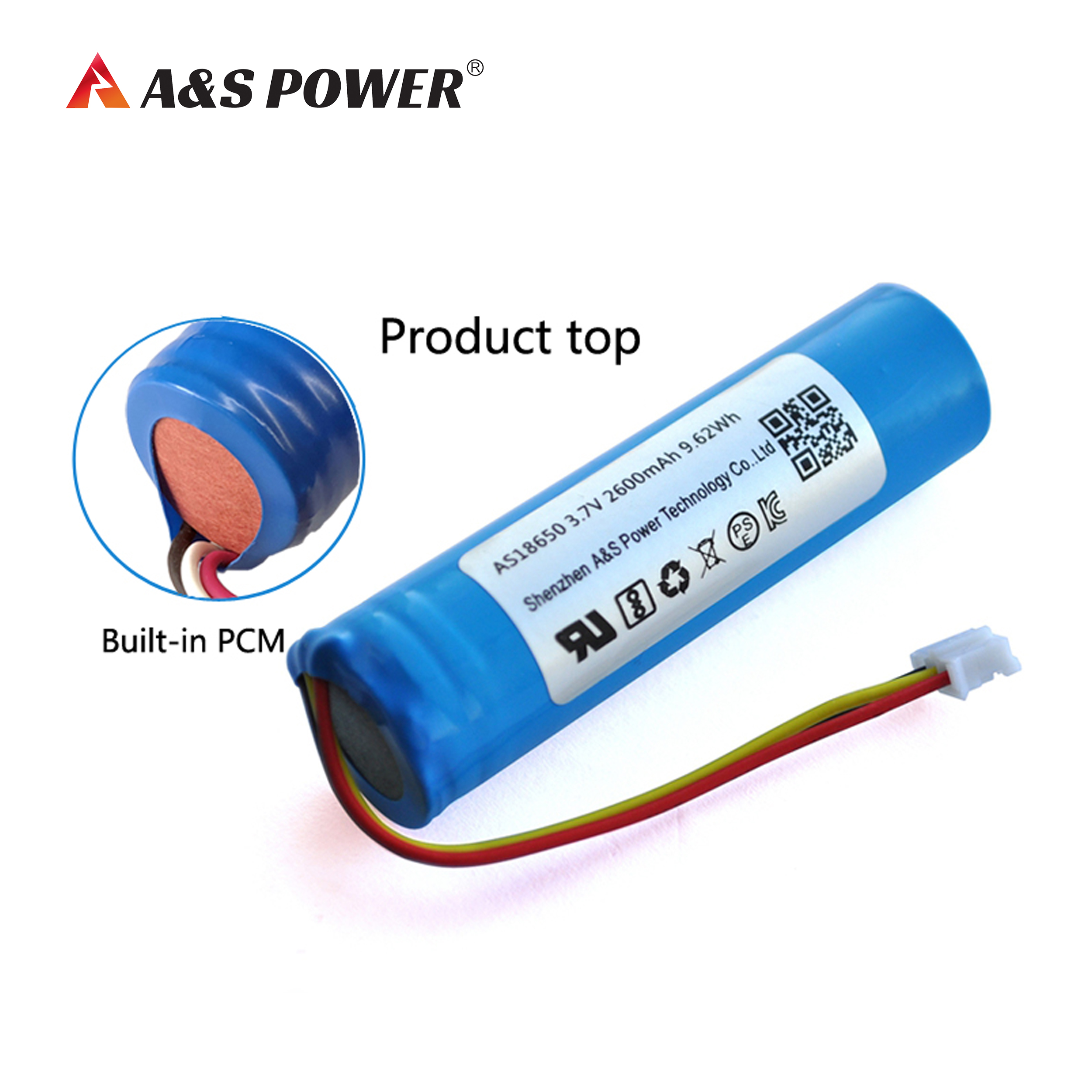 18650 3.7v 2600mAh Battery