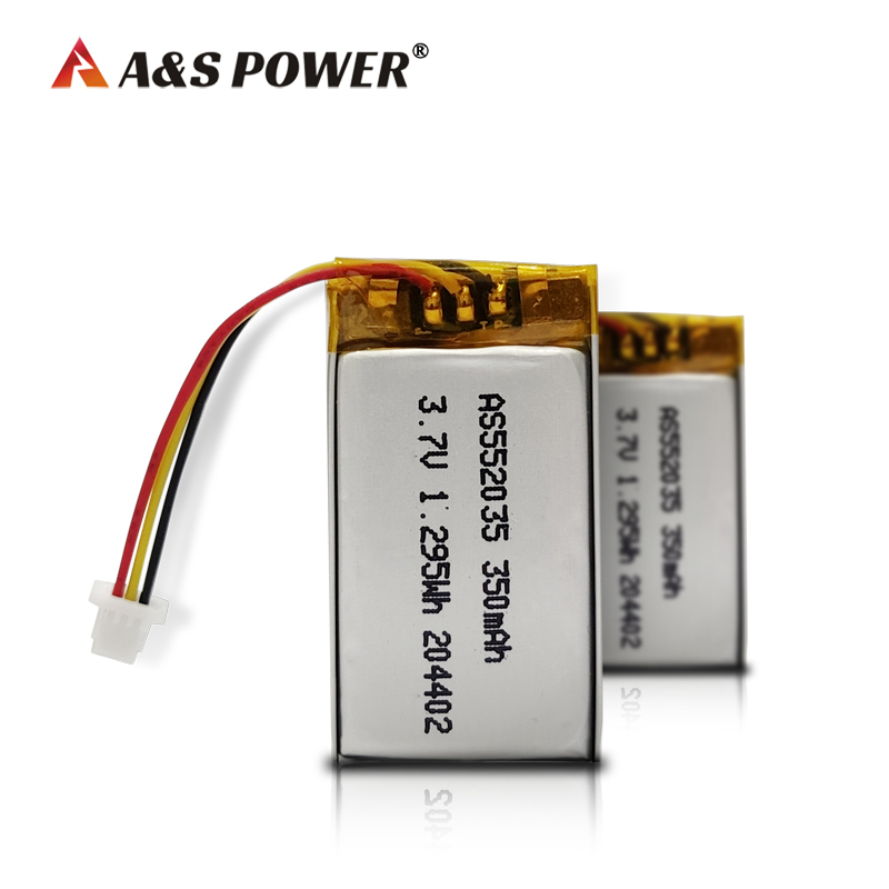 552035 3.7v 350mah lithium polymer battery