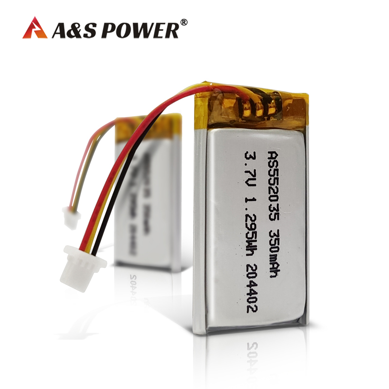 552035 3.7v 350mah lithium polymer battery