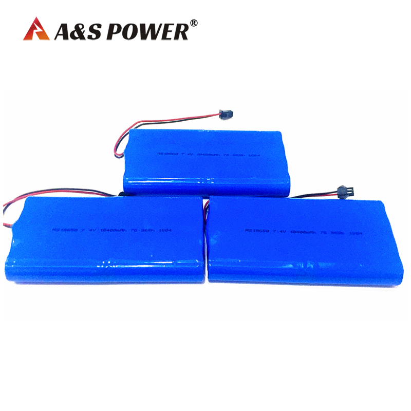 7.4V 10400mah 18650 lithium ion battery